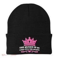 The Queen Is 90 Funny 90th Birthday Beanie thumb 0