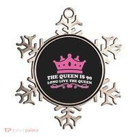 The Queen Is 90 Funny 90th Birthday Ornament thumb 0
