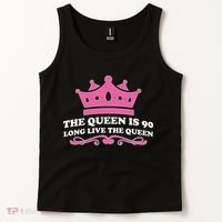 The Queen Is 90 Funny 90th Birthday Tank Top thumb 2