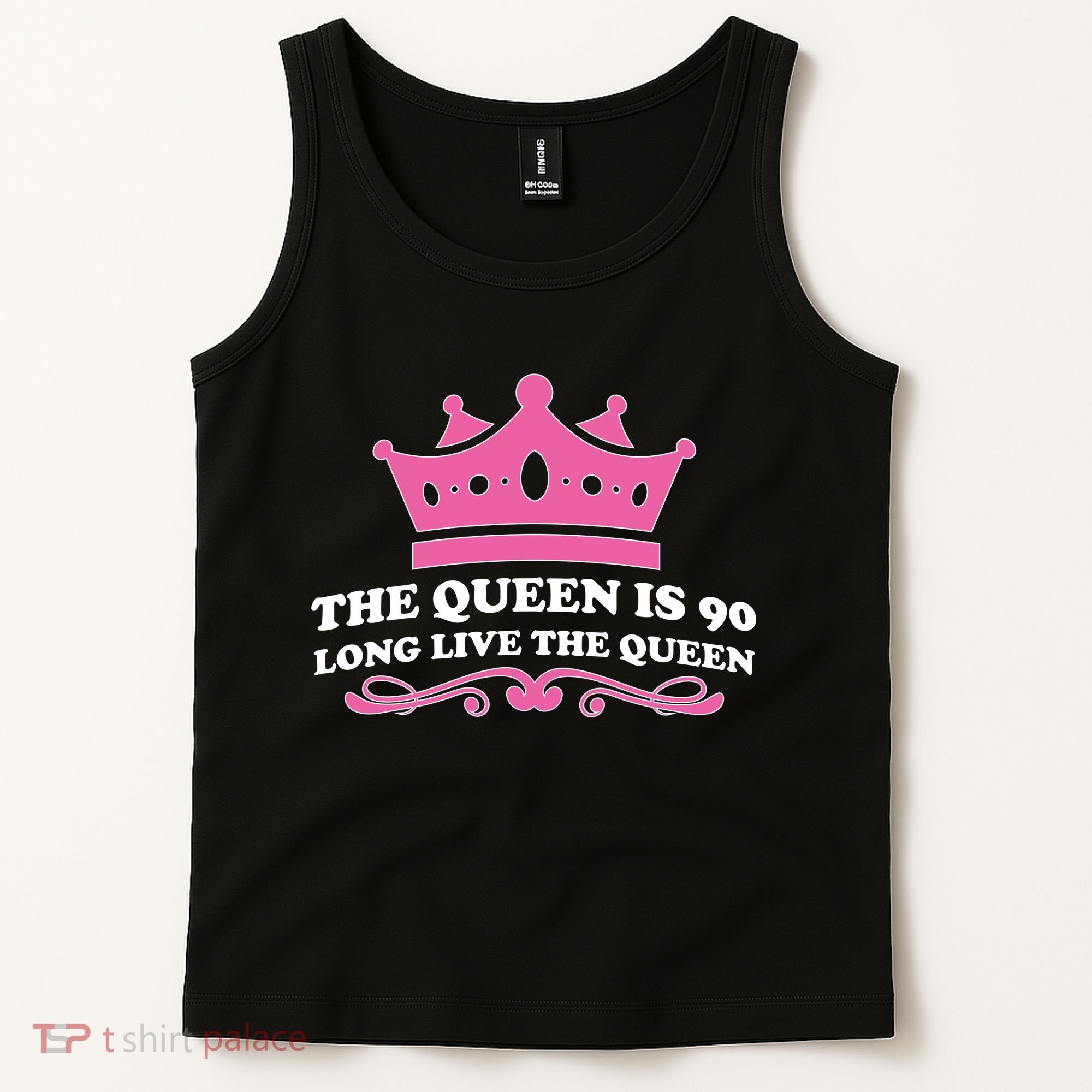 The Queen Is 90 Funny 90th Birthday Tank Top