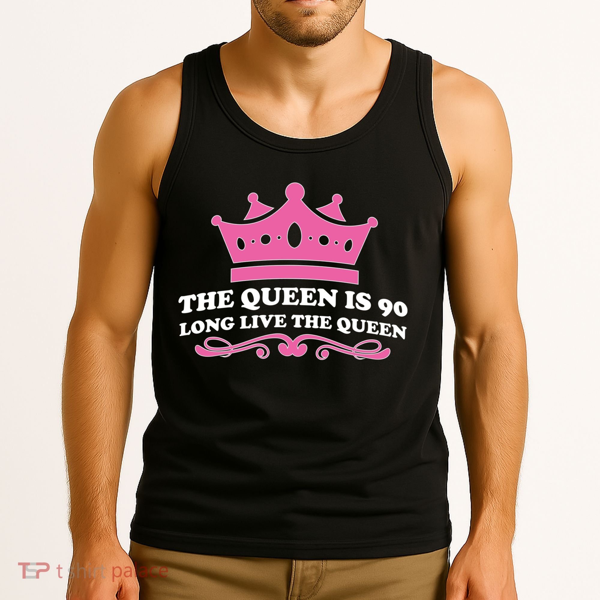 The Queen Is 90 Funny 90th Birthday Tank Top