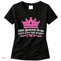 The Queen Is 90 Funny 90th Birthday Women's T-Shirt thumb 0