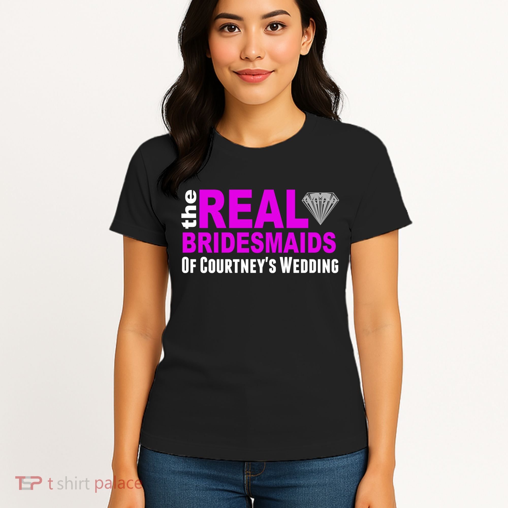 The Real Bridesmaids Of Personalize Wedding Custom  Women's T-Shirt
