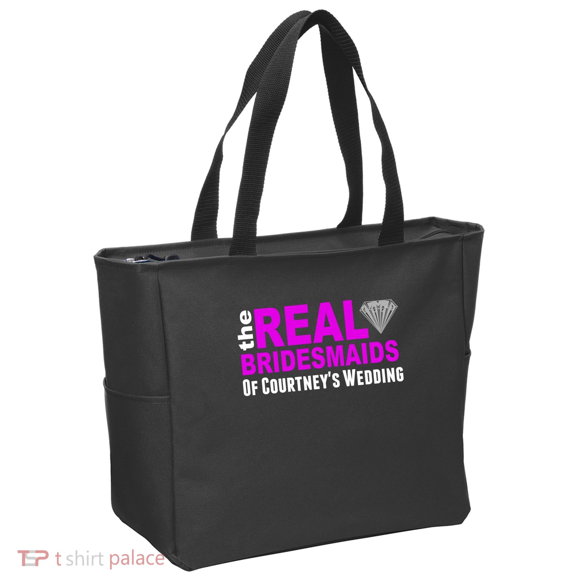 The Real Bridesmaids Of Personalize Wedding Custom  Tote Bag