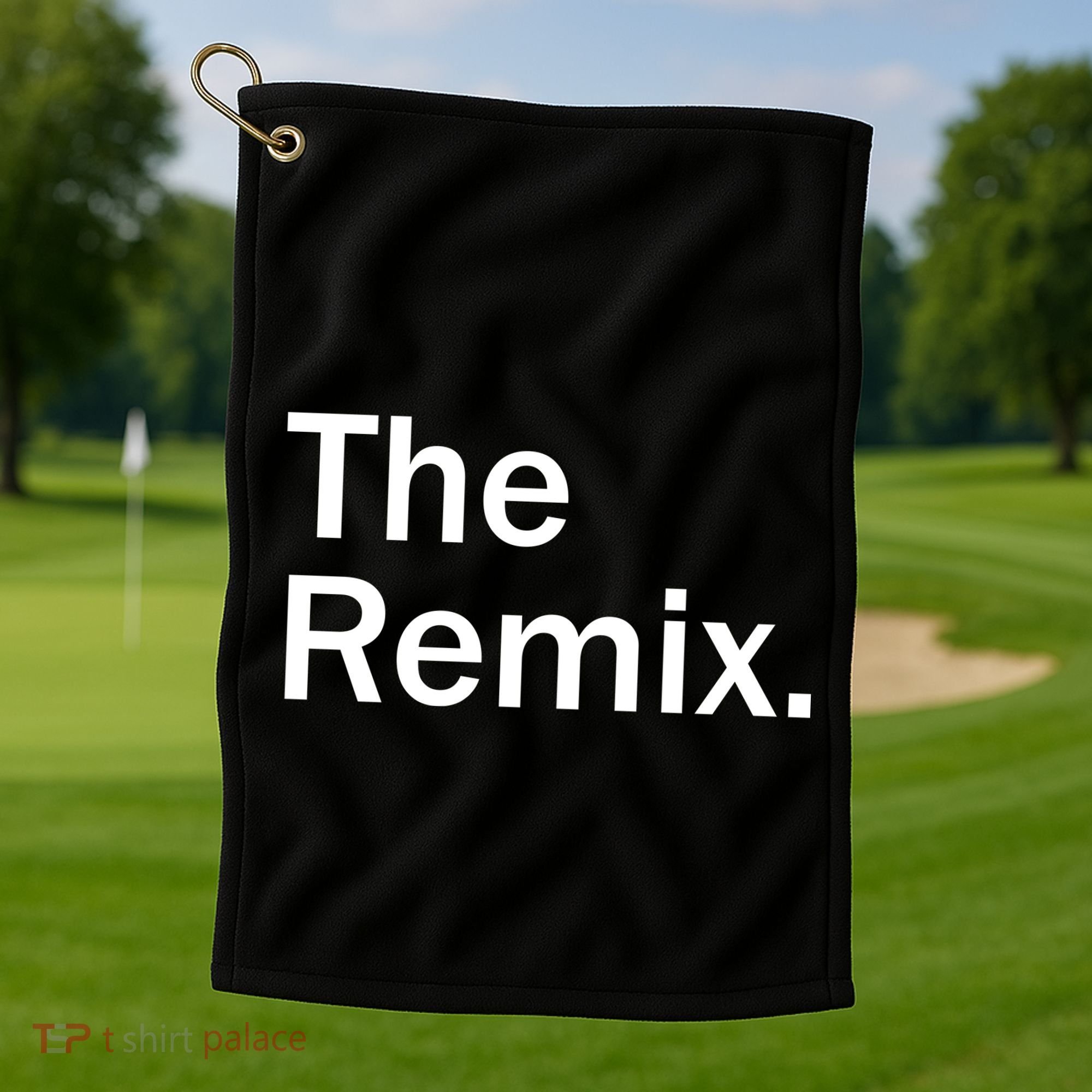 The Remix. Funny Classic Logo Golf Towel