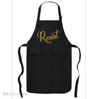The Resistance Resist Gold Script Logo Anti-Trump Apron thumb 0