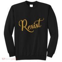 The Resistance Resist Gold Script Logo Anti-Trump Sweatshirt thumb 0
