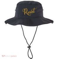 The Resistance Resist Gold Script Logo Anti-Trump Bucket Hat thumb 0