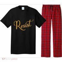 The Resistance Resist Gold Script Logo Anti-Trump Pajama Set thumb 0