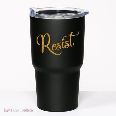 The Resistance Resist Gold Script Logo Anti-Trump Tumbler