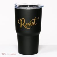 The Resistance Resist Gold Script Logo Anti-Trump Tumbler thumb 0