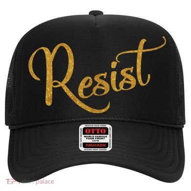 The Resistance Resist Gold Script Logo Anti-Trump Hat