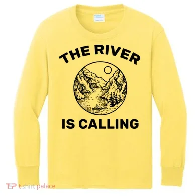 The River Is Calling Kids Long Sleeve Shirt