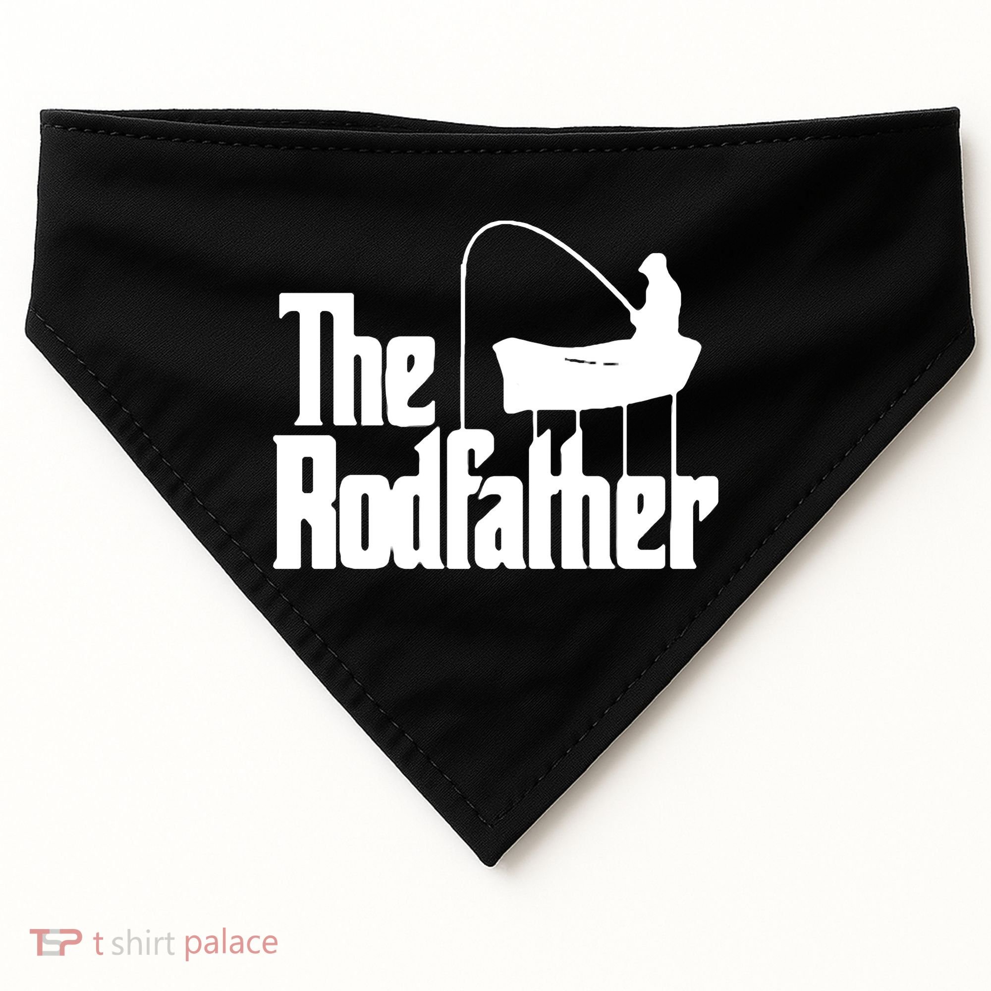 The Rod Father Funny Fishing Dad USA-Made Doggie Bandana