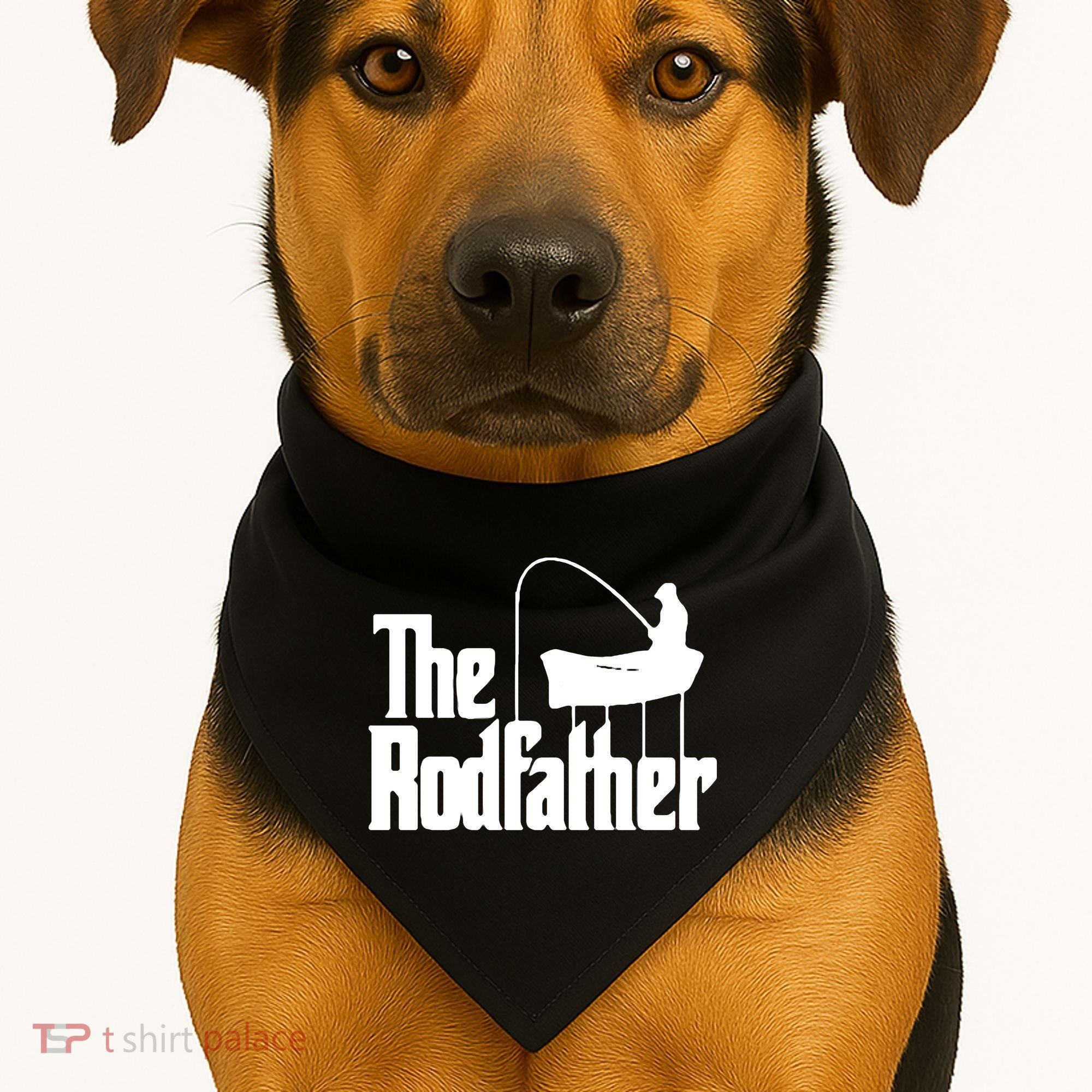 The Rod Father Funny Fishing Dad USA-Made Doggie Bandana