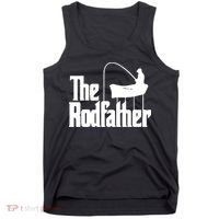 The Rod Father Funny Fishing Dad Tank Top thumb 0