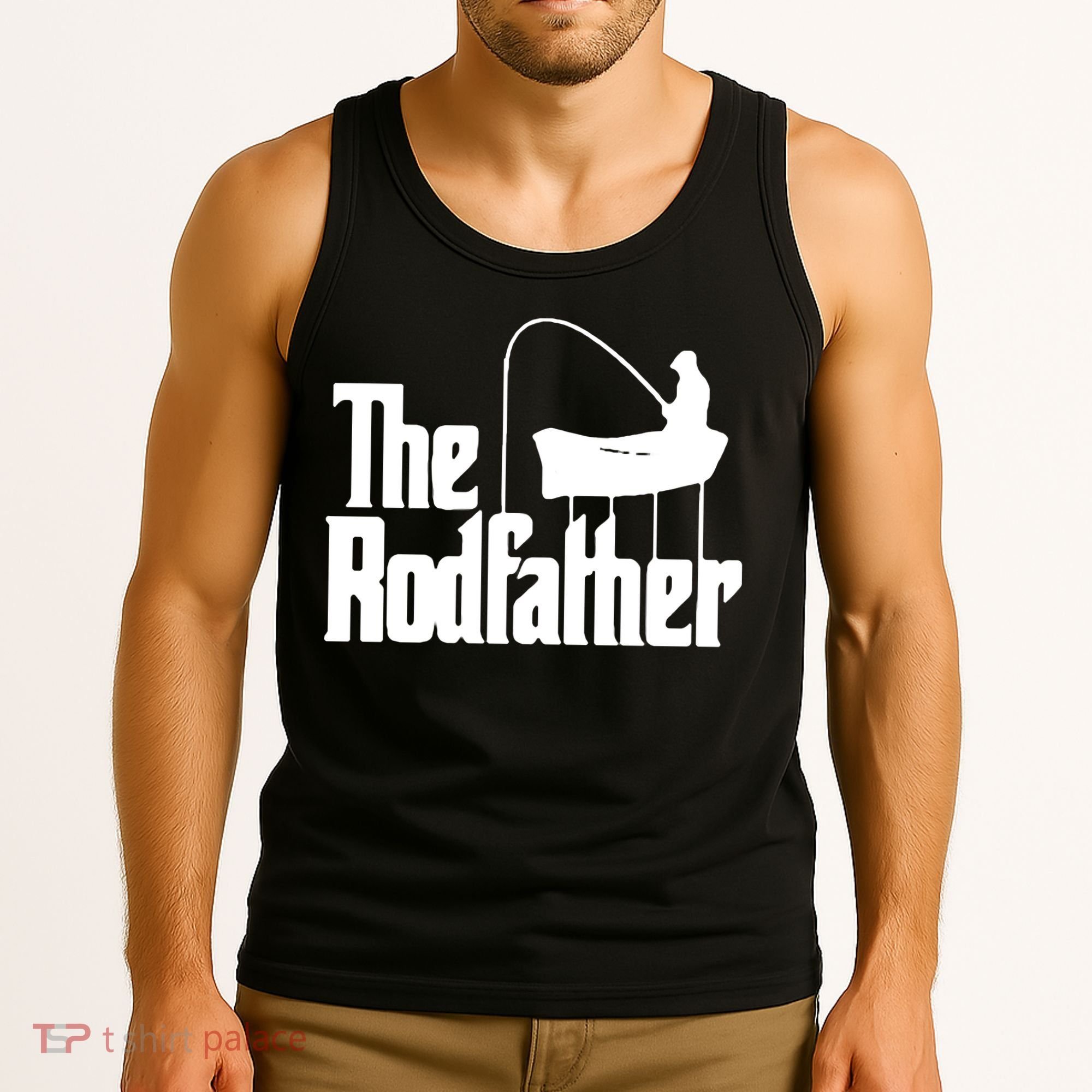 The Rod Father Funny Fishing Dad Tank Top