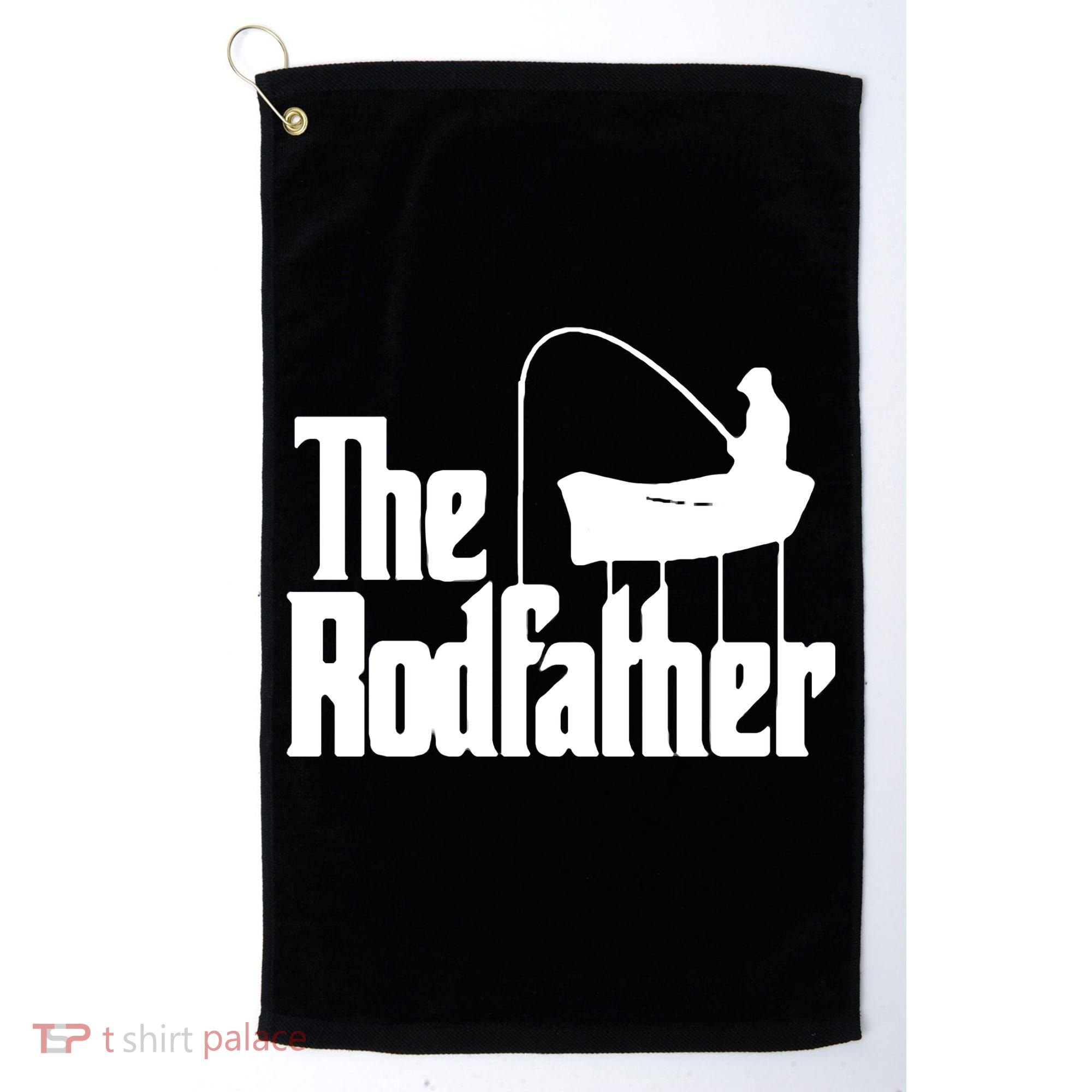 The Rod Father Funny Fishing Dad Golf Towel