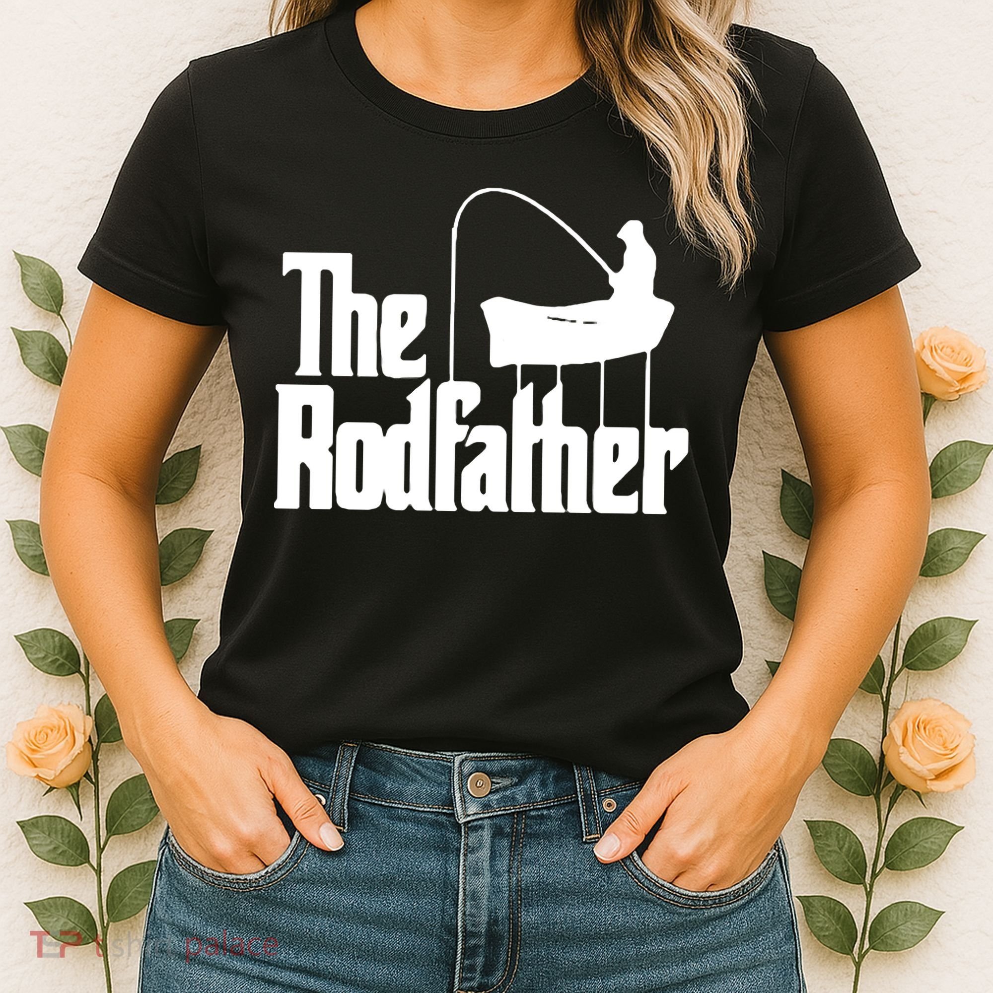 The Rod Father Funny Fishing Dad Women's T-Shirt