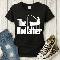 The Rod Father Funny Fishing Dad Women's T-Shirt thumb 3