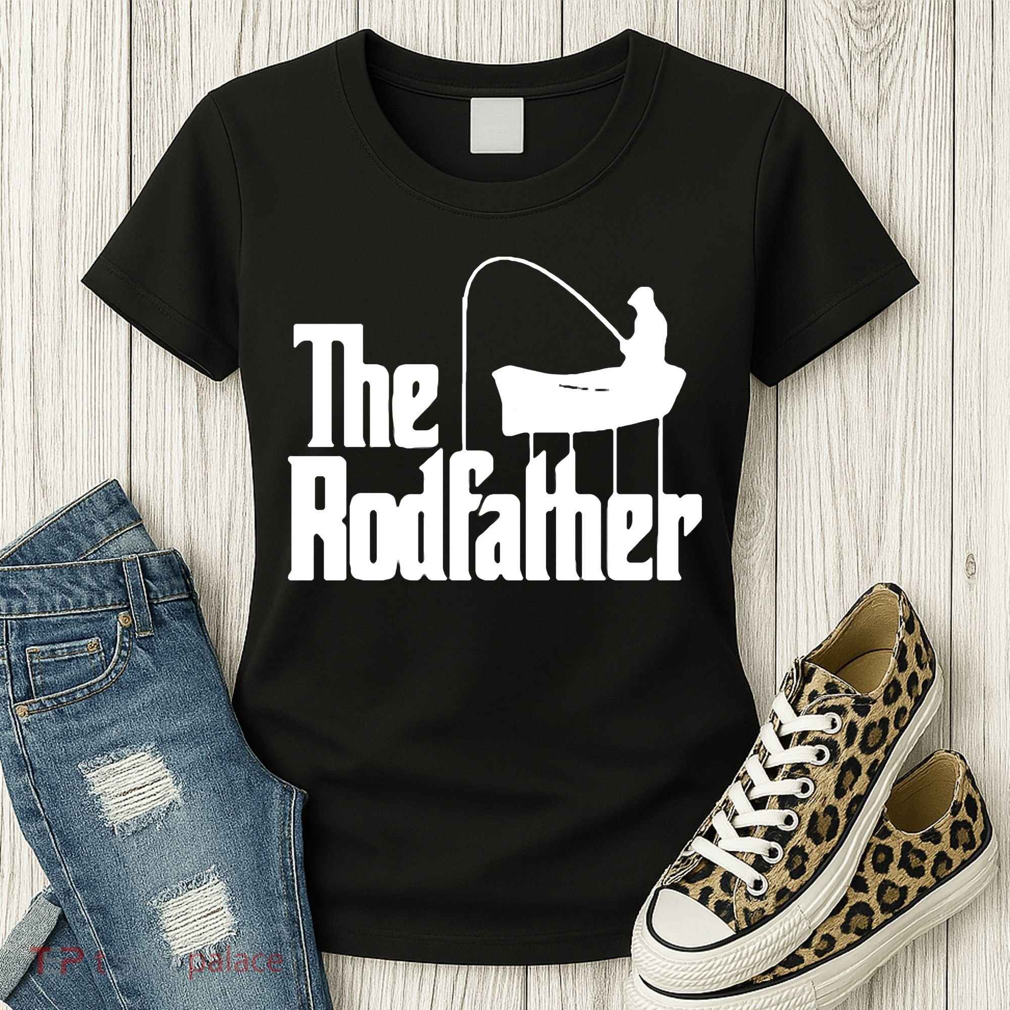 The Rod Father Funny Fishing Dad Women's T-Shirt