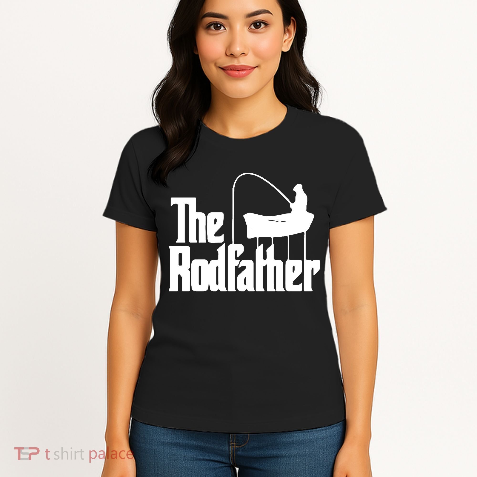 The Rod Father Funny Fishing Dad Women's T-Shirt