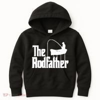 The Rod Father Funny Fishing Dad Kids Hoodie thumb 0