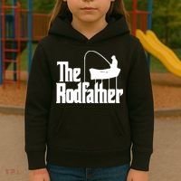 The Rod Father Funny Fishing Dad Kids Hoodie thumb 3