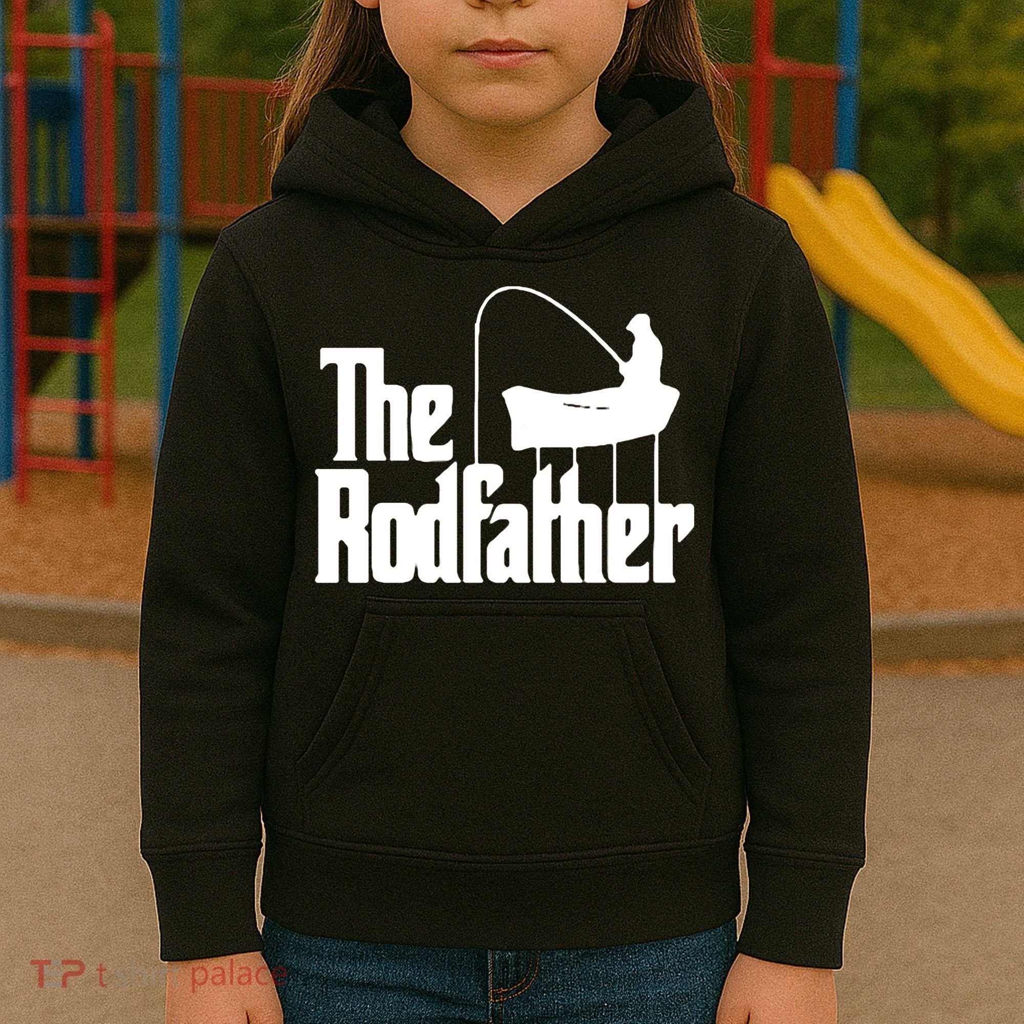 The Rod Father Funny Fishing Dad Kids Hoodie
