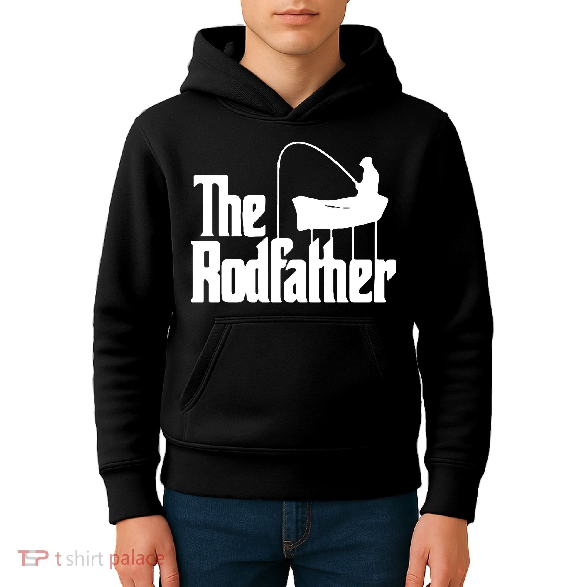 The Rod Father Funny Fishing Dad Kids Hoodie