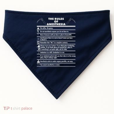 The Rules of Anesthesia USA-Made Doggie Bandana