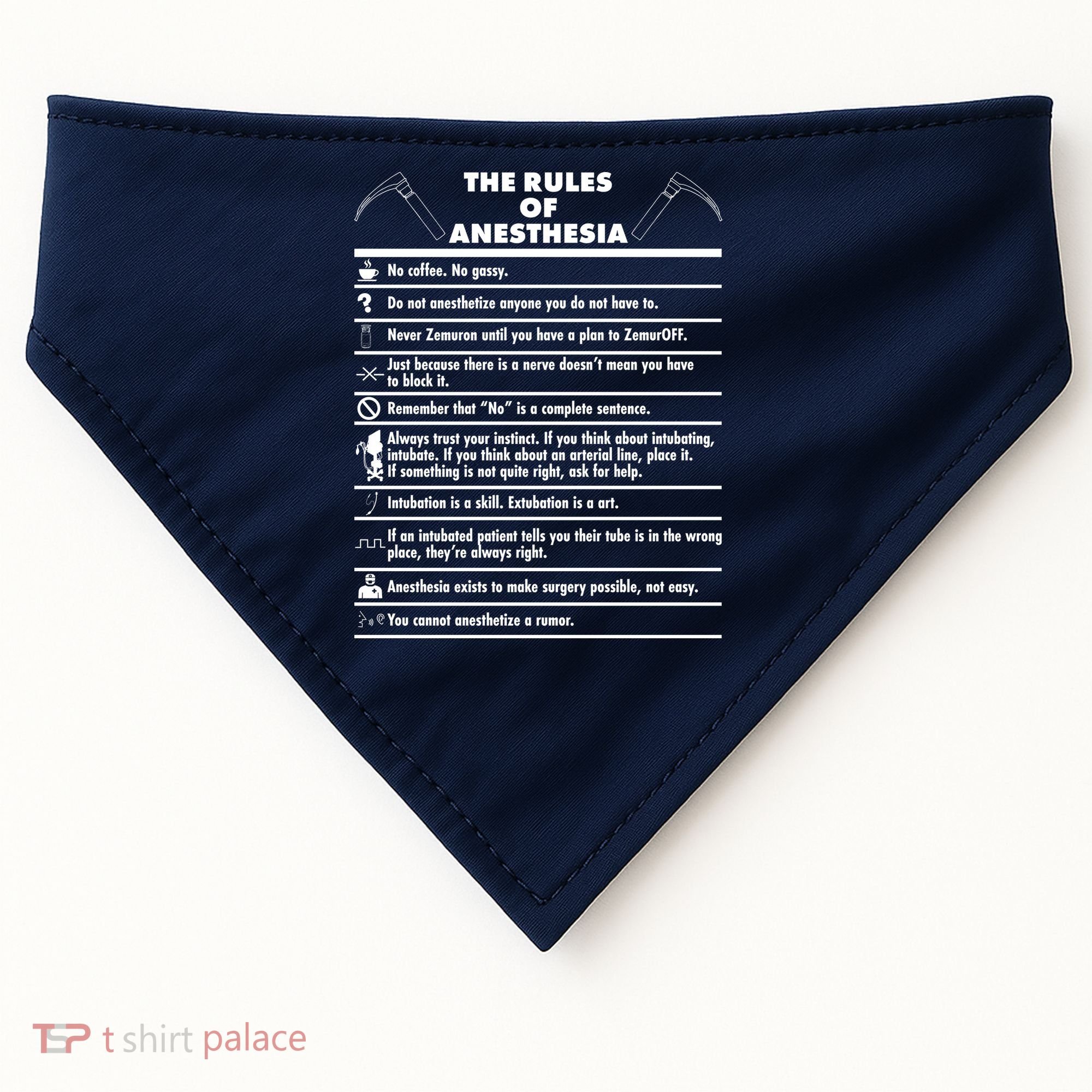The Rules of Anesthesia USA-Made Doggie Bandana