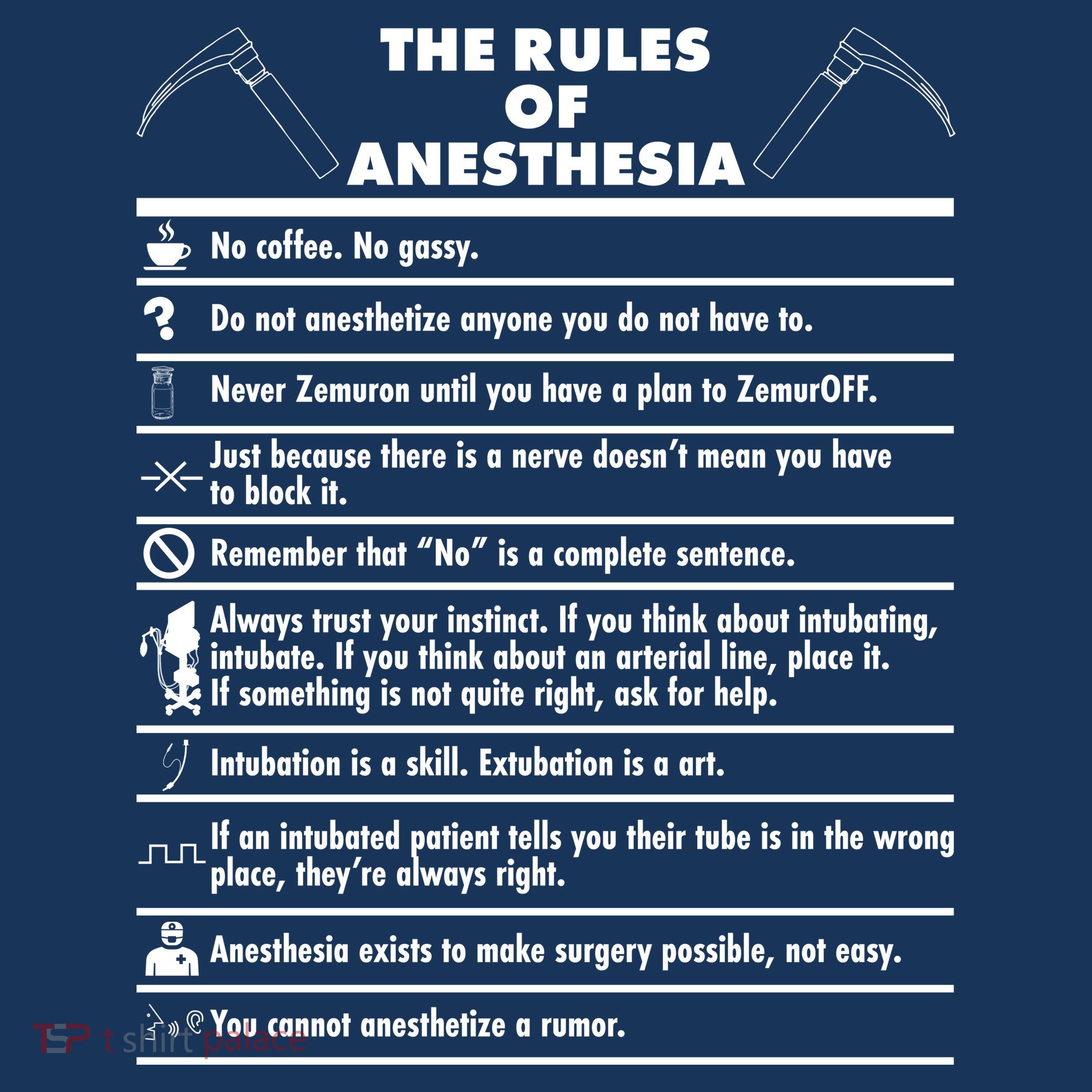 The Rules of Anesthesia Women's Tank Top
