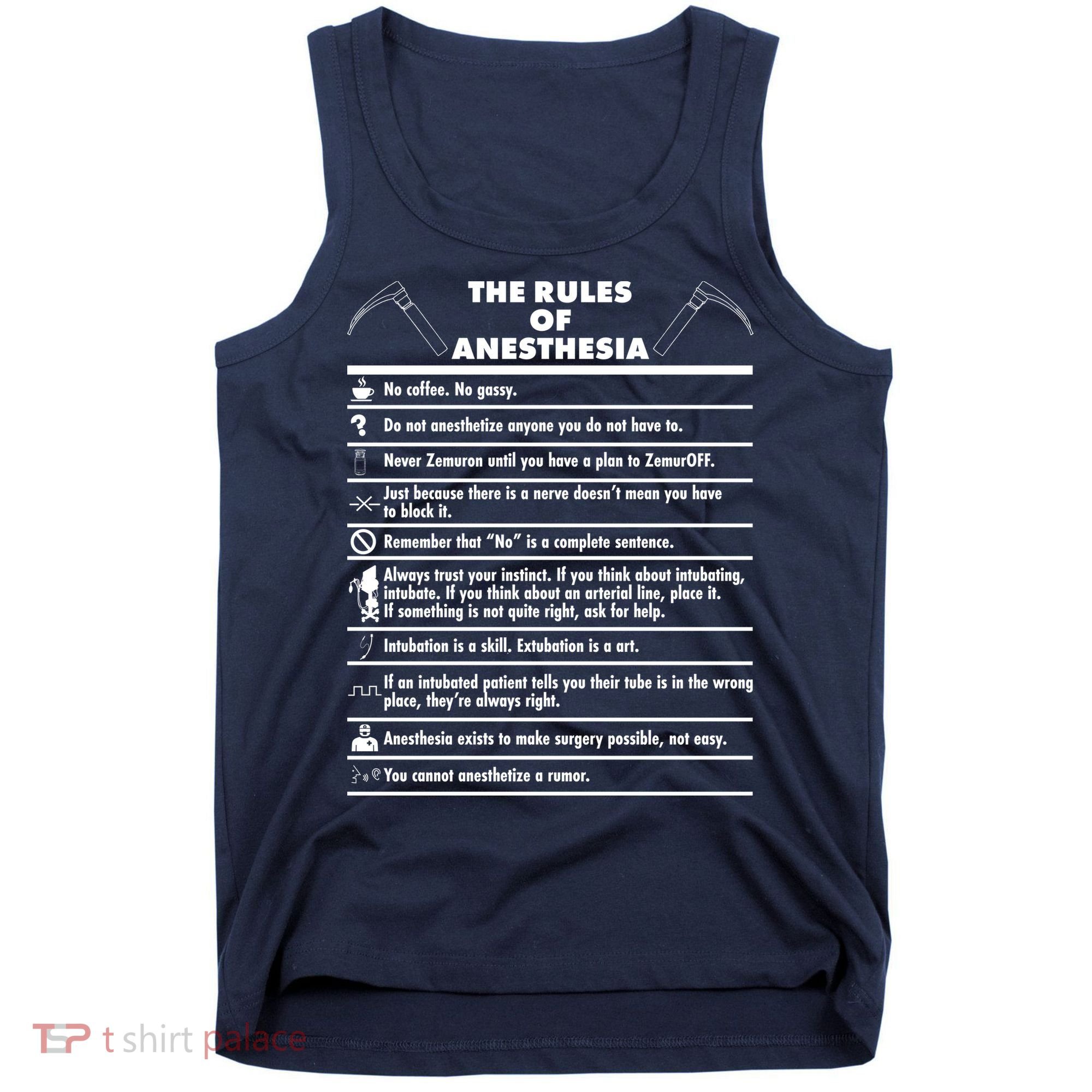 The Rules of Anesthesia Tank Top