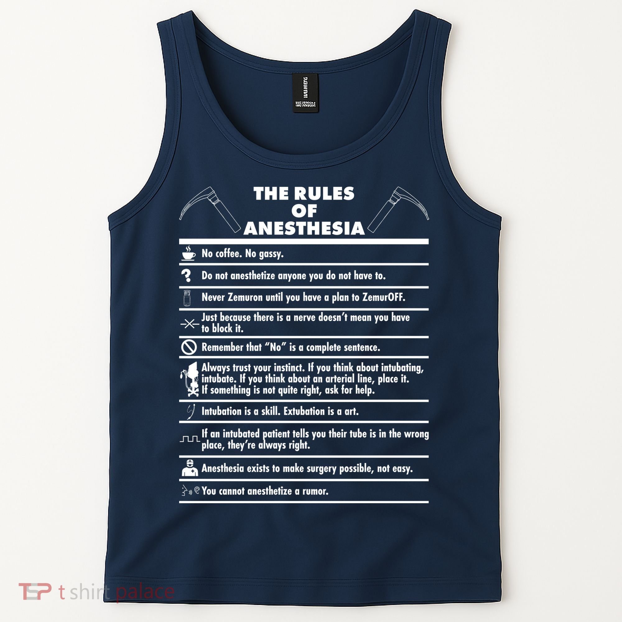 The Rules of Anesthesia Tank Top