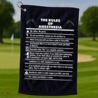 The Rules of Anesthesia Golf Towel thumb 1