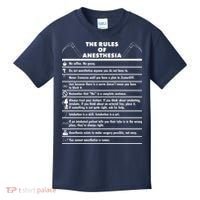 The Rules of Anesthesia Kids T-Shirt thumb 0