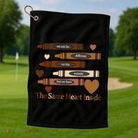 The Same Heart Inside Golf Towel thumb 1