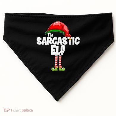 The Sarcastic Elf Matching Christmas USA-Made Doggie Bandana