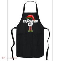 The Sarcastic Elf Matching Christmas Apron thumb 0