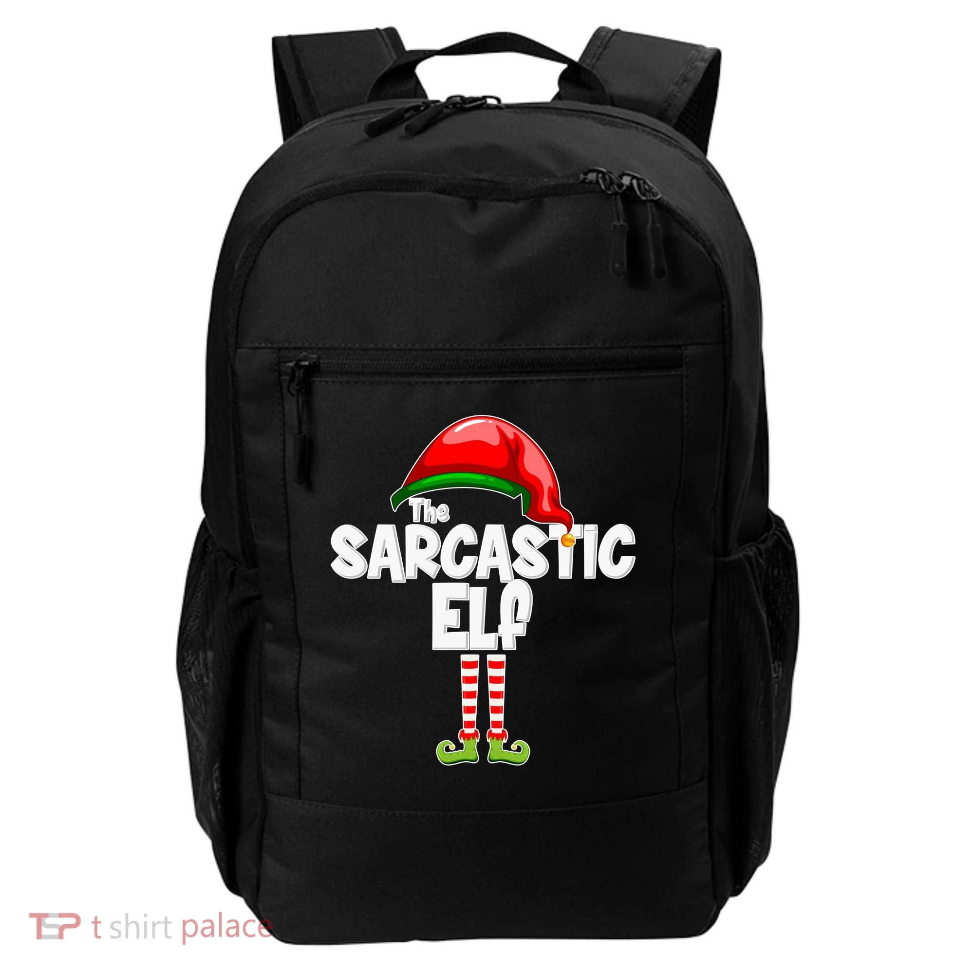 The Sarcastic Elf Matching Christmas Backpack