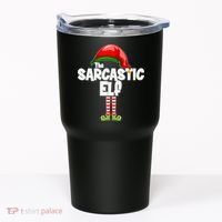 The Sarcastic Elf Matching Christmas Tumbler thumb 0