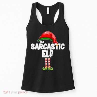 The Sarcastic Elf Matching Christmas Women's Tank Top