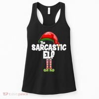 The Sarcastic Elf Matching Christmas Women's Tank Top thumb 0