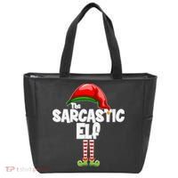 The Sarcastic Elf Matching Christmas Tote Bag thumb 0