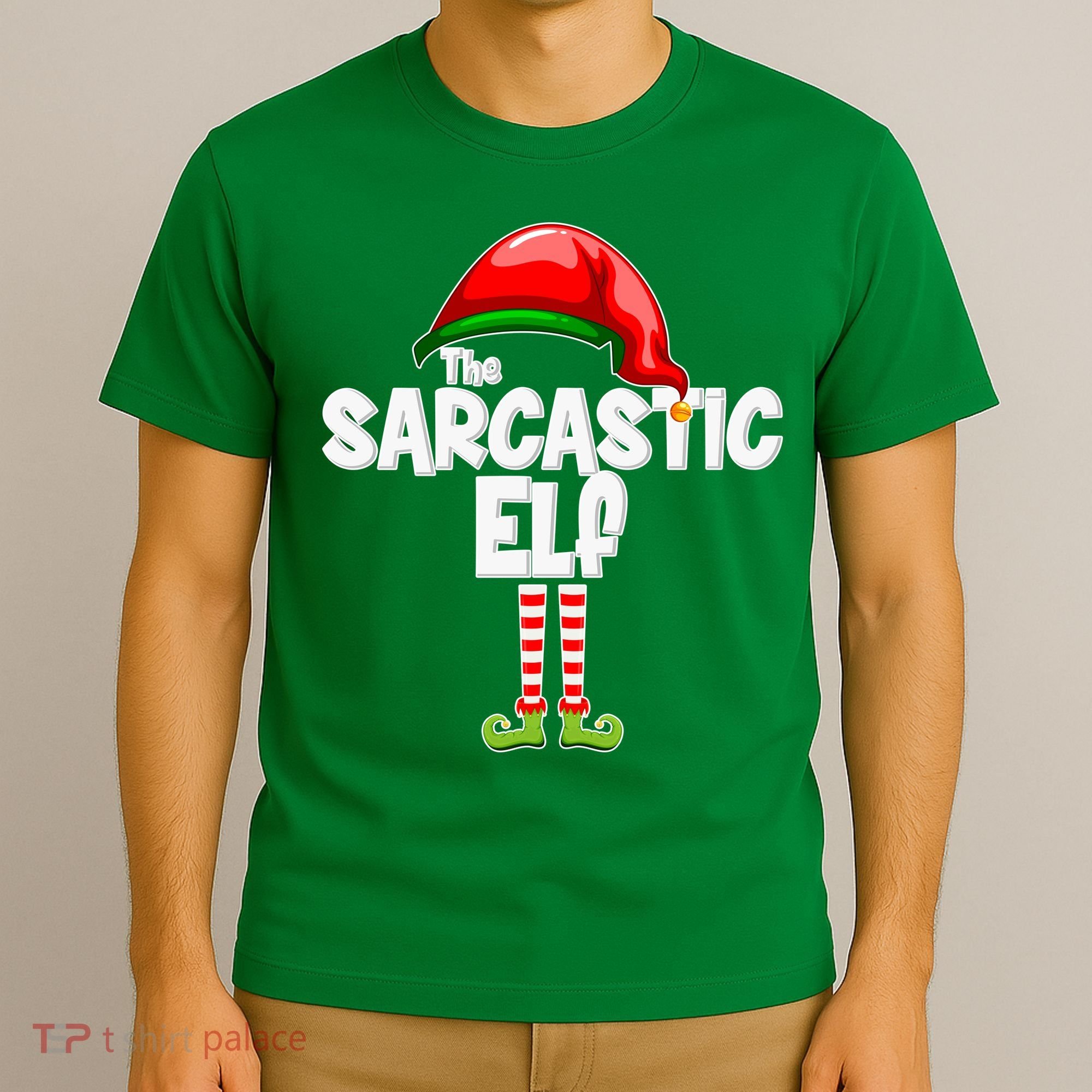 The Sarcastic Elf Matching Christmas T-Shirt