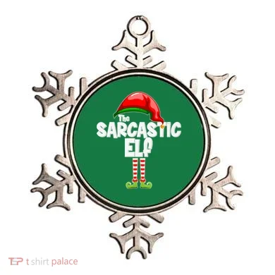 The Sarcastic Elf Matching Christmas Ornament