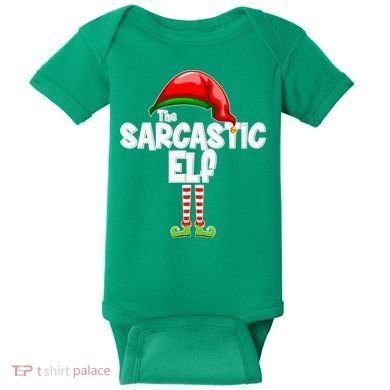 The Sarcastic Elf Matching Christmas Baby Bodysuit