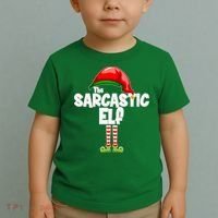 The Sarcastic Elf Matching Christmas Toddler T-Shirt thumb 2