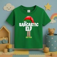 The Sarcastic Elf Matching Christmas Toddler T-Shirt thumb 3